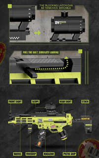2170 MP5 Toy Gun Model Building Block Set Creative Plastic Simulation Assembly Brick Game