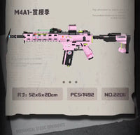 M4A1 Building Block Model – Cherry Blossom Edition (1492 PCS)